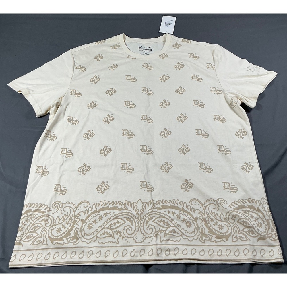 Dogg Supply by Snoop Dogg Mens XL Natural Graphic SS Crew Top DS35SK146W NWT
